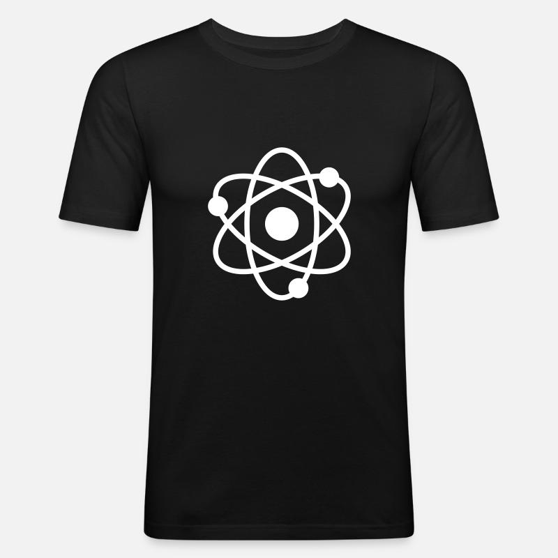 Atom - Männer Slim Fit T-Shirt - Schwarz