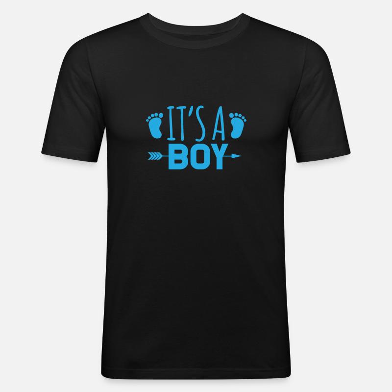 C’est un garçon - T-shirt près du corps Homme - noir