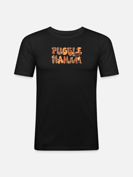 Puggle Groovy Puggle Mama - Men's Slim Fit T-Shirt - black