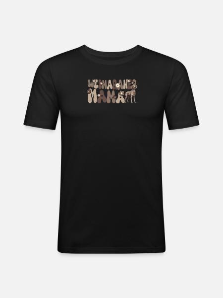 Weimaraner Groovy Weimaraner Mom - Men's Slim Fit T-Shirt - black