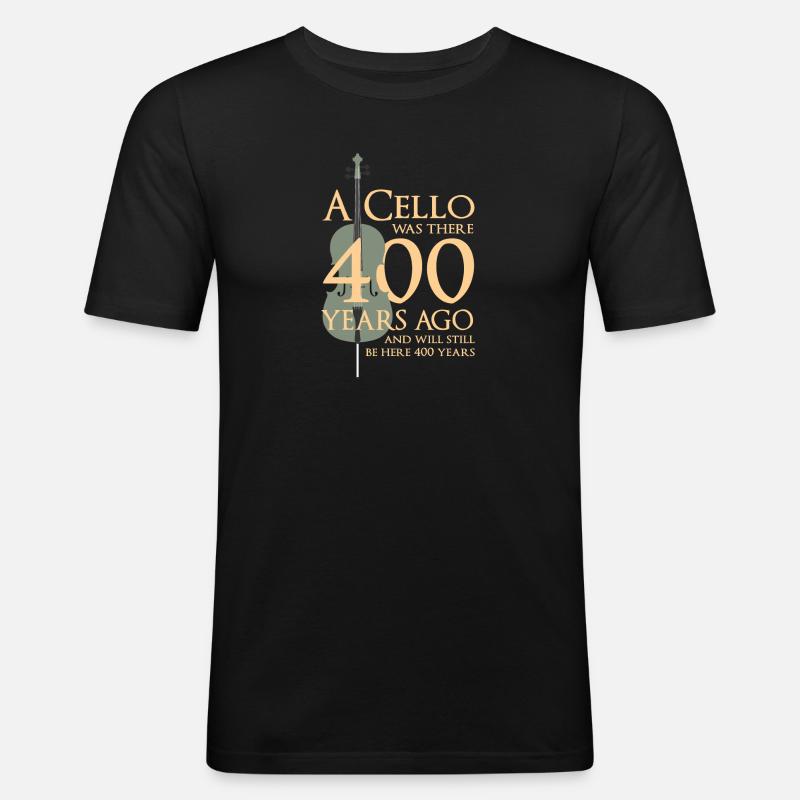 Cello - Männer Slim Fit T-Shirt - Schwarz