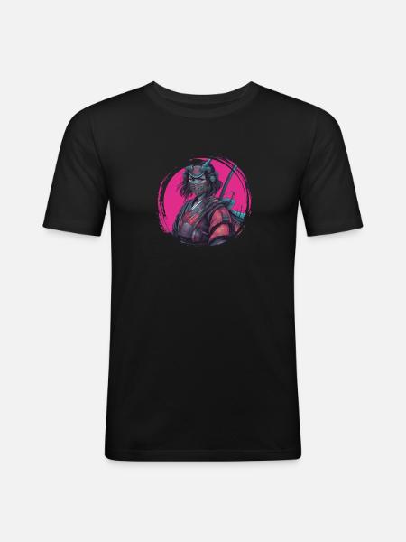 Cyberpunk Samurai - Men's Slim Fit T-Shirt - black