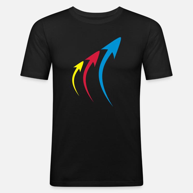 pfeile formen symbole - Männer Slim Fit T-Shirt - Schwarz