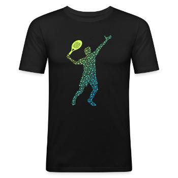 Padel Tennis Padel Tennis Boys Padel Player - Men's Slim Fit T-Shirt - black - Front - Nik (191cm)