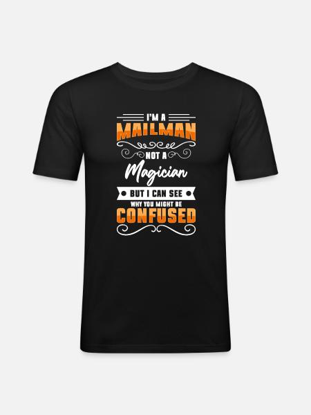 Service de messagerie d’expédition de facteur - T-shirt près du corps Homme - noir