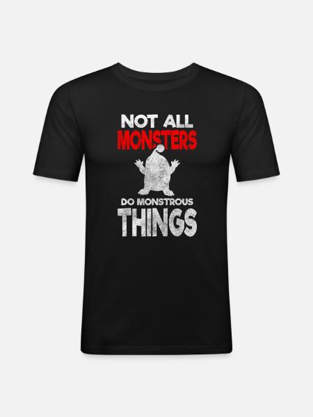 Horror Creature Family - Men's Slim Fit T-Shirt - black