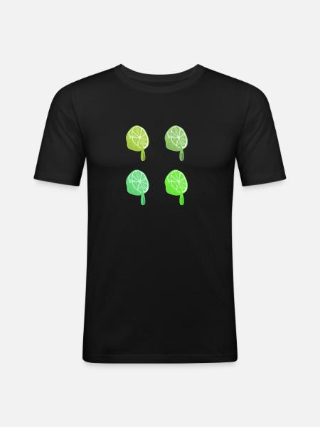 Limes - Men's Slim Fit T-Shirt - black