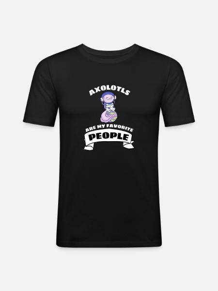 Salamander Pet Space Astronaut Axolotl - Men's Slim Fit T-Shirt - black