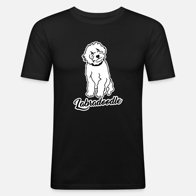 Labradoodle - Männer Slim Fit T-Shirt - Schwarz