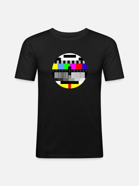 TV sight - Men's Slim Fit T-Shirt - black
