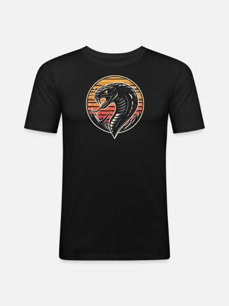 Cobra - T-shirt près du corps Homme - noir