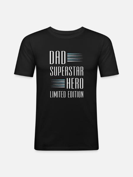 Papa Limited Edition Dad Vater - Men's Slim Fit T-Shirt - black