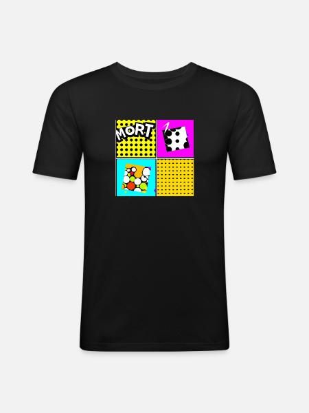 Pop art - Männer Slim Fit T-Shirt - Schwarz
