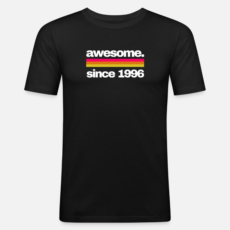 awesome since 1996 - Männer Slim Fit T-Shirt - Schwarz