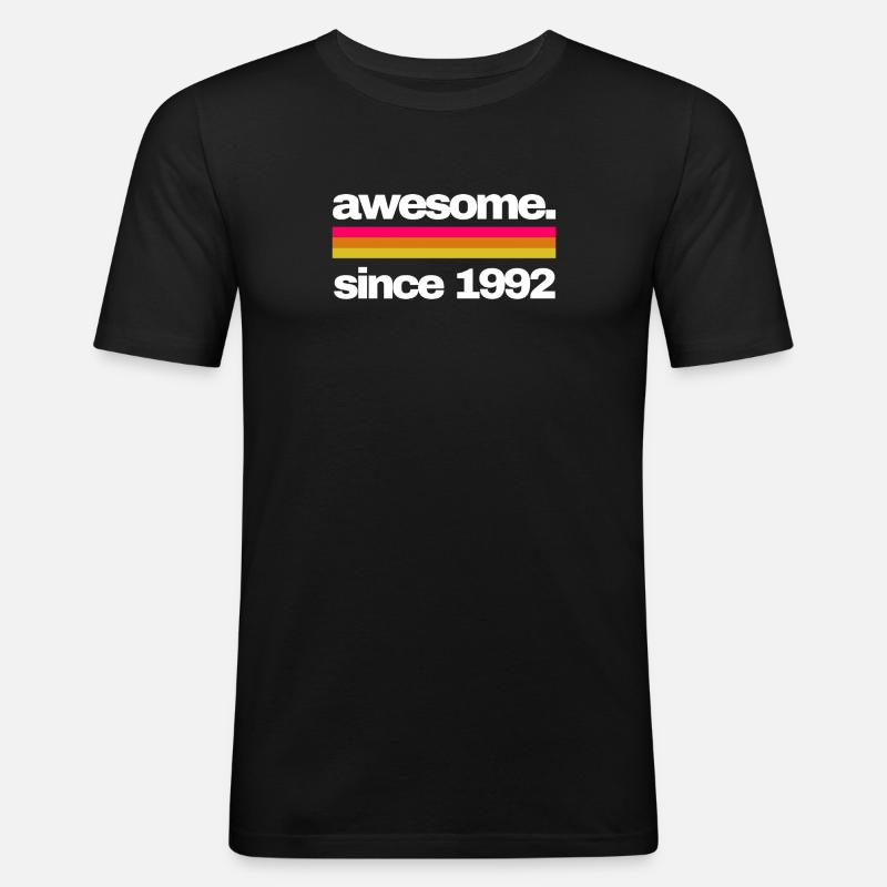 awesome since 1992 - Männer Slim Fit T-Shirt - Schwarz