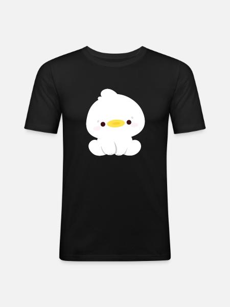 Cute Duck - Men's Slim Fit T-Shirt - black
