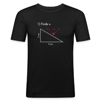 Finde X - Männer Slim Fit T-Shirt - Schwarz - Vorne - Nik (191cm)