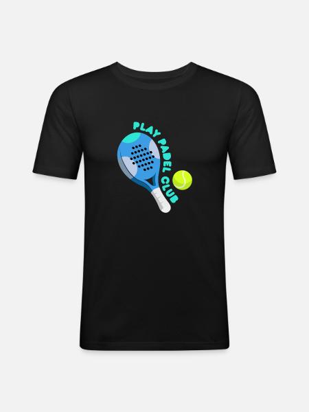 Padel - Gave til padelspiller - Herre Slim Fit T-Shirt - sort