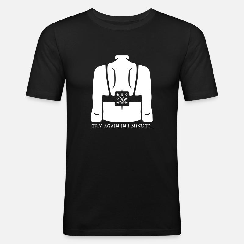 BH Verschluss Lockscreen - Männer Slim Fit T-Shirt - Schwarz