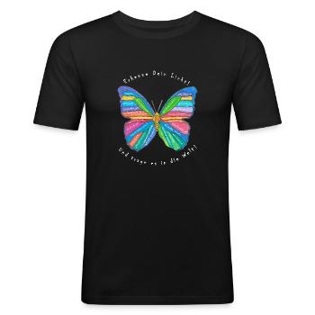 Stärken von Autisten - Erkenne Dein Licht! - Männer Slim Fit T-Shirt - Schwarz - Vorne - Nik (191cm)