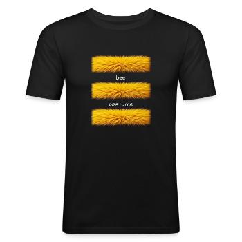 bee costume - Männer Slim Fit T-Shirt - Schwarz - Vorne - Nik (191cm)