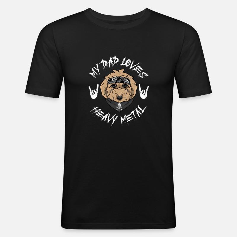 DOODLE - Männer Slim Fit T-Shirt - Schwarz
