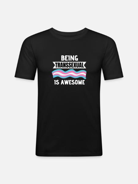 Trans Pride LGBT Transkønnet Gave Transseksuel - Herre Slim Fit T-Shirt - sort