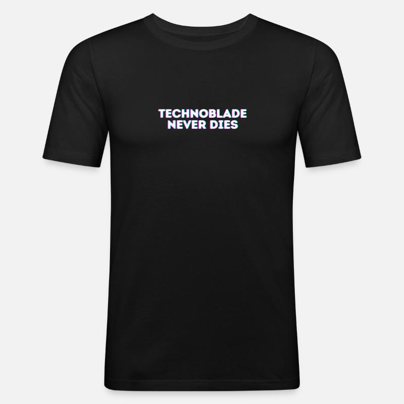 Technoblade Never dies - Men's Slim Fit T-Shirt - black