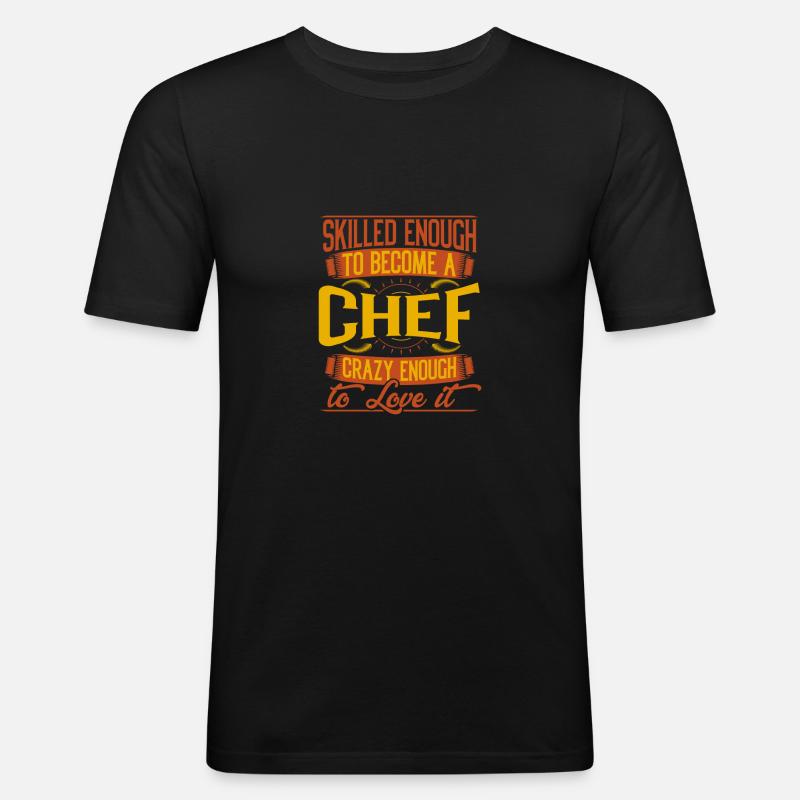 Chef - Männer Slim Fit T-Shirt - Schwarz