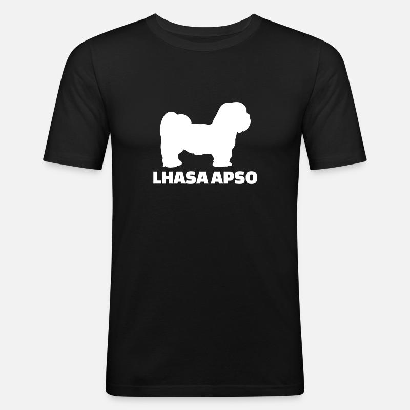 Lhasa Apso - Men's Slim Fit T-Shirt - black
