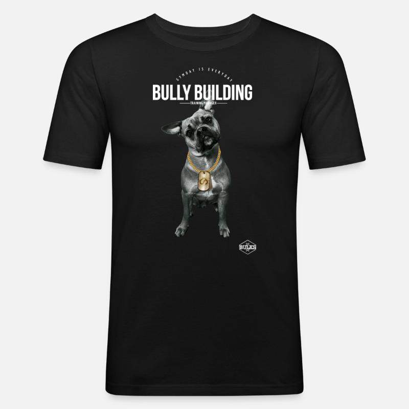 Bully Building - Männer Slim Fit T-Shirt - Schwarz