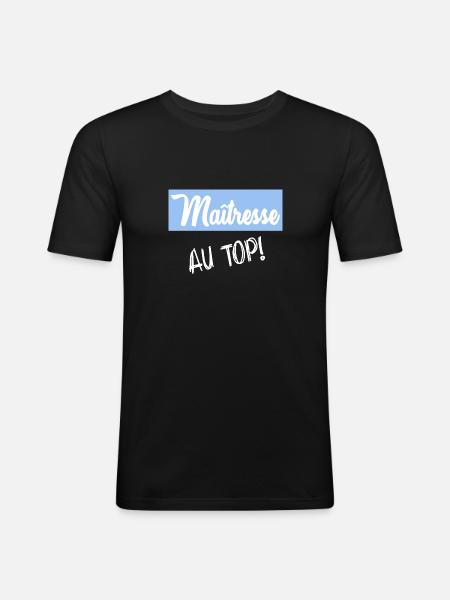 THANK YOU. MISTRESS - Men's Slim Fit T-Shirt - black