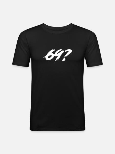69? - Men's Slim Fit T-Shirt - black