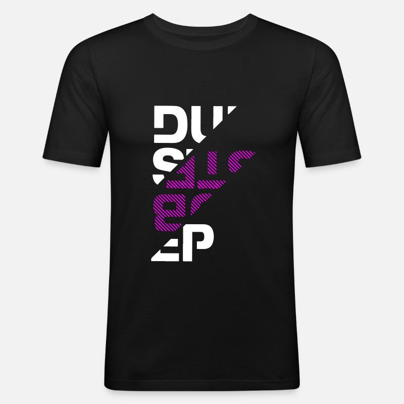 Dubstep typography - Men's Slim Fit T-Shirt - black