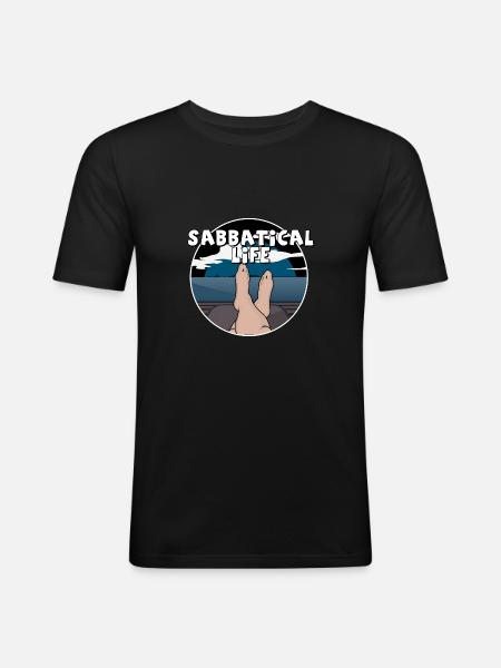 Sabbatical Life Job Change Employee - Men's Slim Fit T-Shirt - black
