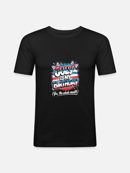 In July Birthday - Men's Slim Fit T-Shirt - black