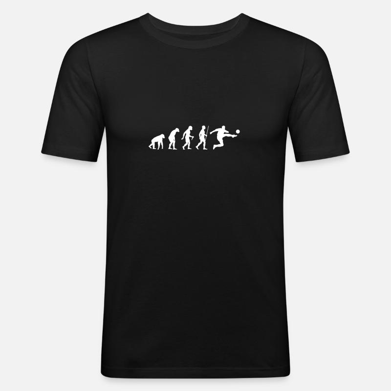 2572 Evolution Soccer - Männer Slim Fit T-Shirt - Schwarz