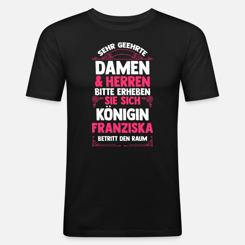 Franziska - Männer Slim Fit T-Shirt - Schwarz