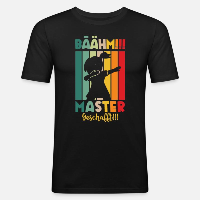 Master Masterabsolvent Masterabschluss Geschenk - Männer Slim Fit T-Shirt - Schwarz