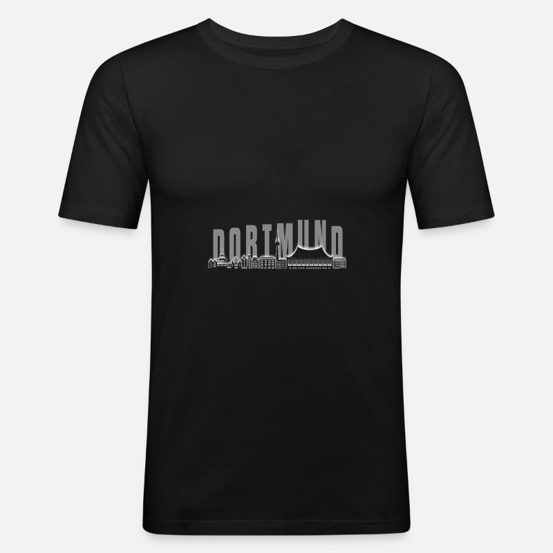Dortmund Skyline - Men's Slim Fit T-Shirt - black