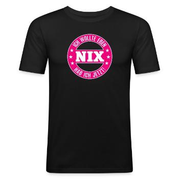 Nix Schenken Ich Habe Keinen Wunsch Nichts Zum Geb - Männer Slim Fit T-Shirt - Schwarz - Vorne - Nik (191cm)