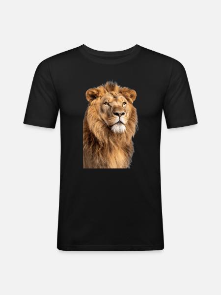 Lion - Men's Slim Fit T-Shirt - black