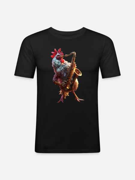 Hahn Saxophone - Men's Slim Fit T-Shirt - black