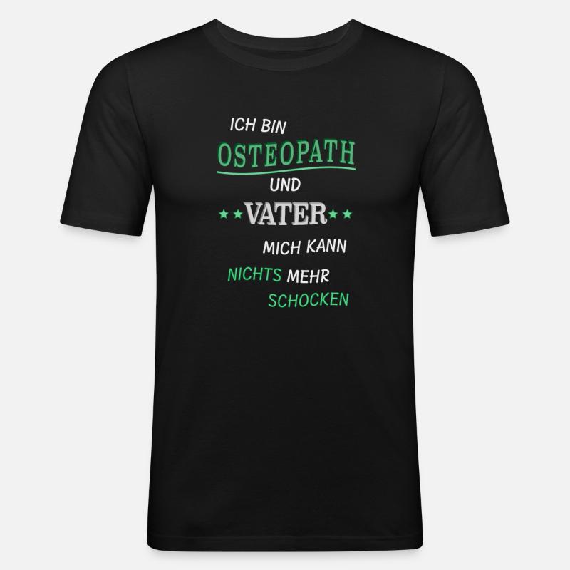 osteopathie vater geschenk - Männer Slim Fit T-Shirt - Schwarz