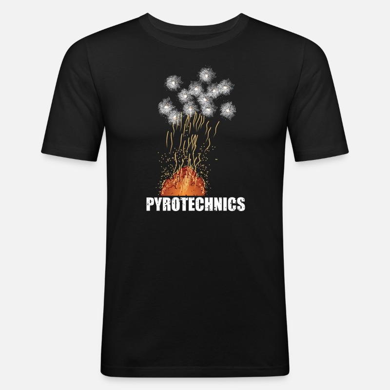 Pyrotechnics - Männer Slim Fit T-Shirt - Schwarz