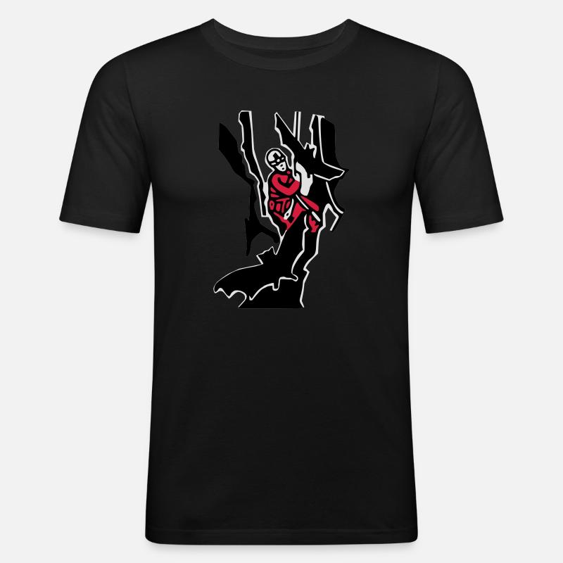 speleo2 - Männer Slim Fit T-Shirt - Schwarz
