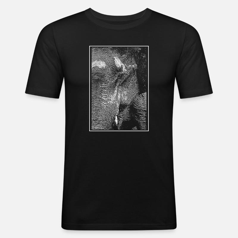 White elephant - Men's Slim Fit T-Shirt - black