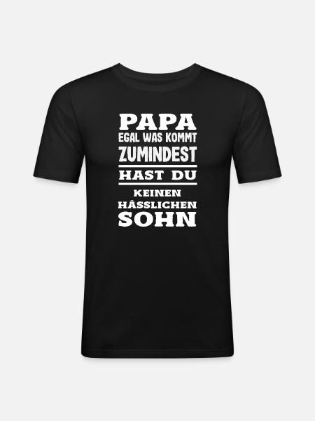 Funny Father's Day Gift Dad Beer - Men's Slim Fit T-Shirt - black