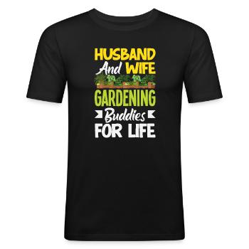 Garten- Und Pflanzenliebhaber Geschenke - Männer Slim Fit T-Shirt - Schwarz - Vorne - Nik (191cm)
