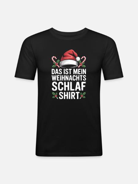 My Christmas Sleep Shirt - Men's Slim Fit T-Shirt - black